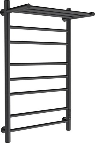 Полотенцесушитель Маргроид Ferrum Вид 10 СНШ 80x50 с полкой, Черный матовый, скрытого монтажа, таймер справа