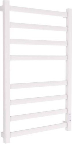 Полотенцесушитель Маргроид Ferrum Вид 81/10 СНШ профильный (перекладины 30x10, 4+4) 80/50 Белый матовый, скрытого монтажа, таймер справа