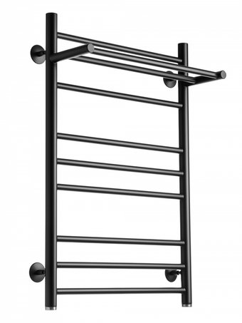 Полотенцесушитель Ростела Свирель V+ 1" 10 перекладин 50x80 см (черный)