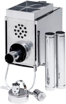 Свободностоящая печь-камин Инвент Малая с теплообменником (с экраном)