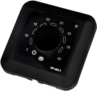 Терморегулятор ЭргоЛайт ТР-03.1В встраиваемый (черный)