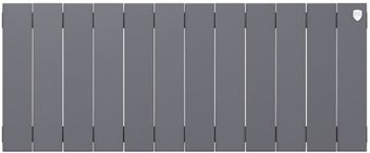 Биметаллический радиатор Royal Thermo PianoForte 300 Silver Satin (12 секций) боковое подключение