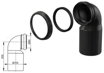 Фитинг Alcaplast Колено стока 90/110 M906
