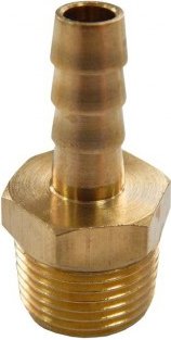 Фитинг FORSAGE Штуцер пневмат наруж резьба 1/4" елочка 6 мм F-MH04/04