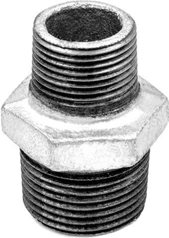 Фитинг Fittex PLUS Ниппель ОЦ Ду 20Х15 (3/4"Х1/2") 127-3555 (чугун оцинкованный)