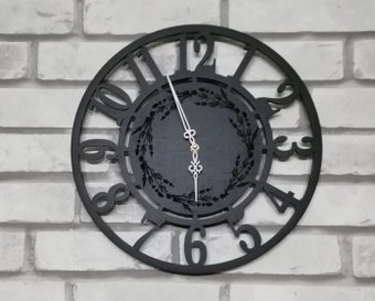 Настенные часы ИП Карташевич Lavanda Black B23 (60см)