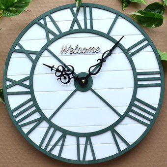 Настенные часы ИП Карташевич Изумруды B19A29 (белый)