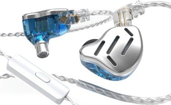 Наушники KZ Acoustics ZAX (с микрофоном, синий)