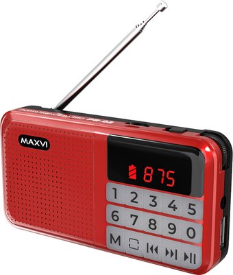 Радиоприемник Maxvi PR-02 (красный)