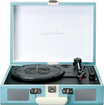 Виниловый проигрыватель Lenco TT-110 (голубой/белый)