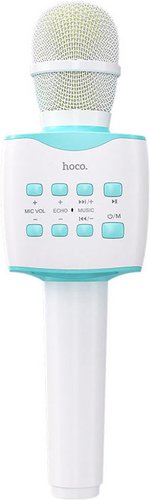 Bluetooth-микрофон Hoco BK5 Cantando (белый/голубой)