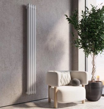 Дизайн-радиатор Faberg Extra 2 (4 секции, белый RAL-9016)