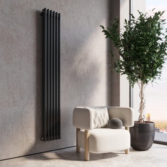 Дизайн-радиатор Faberg Extra 3 (6 секций, черный матовый RAL-9005)