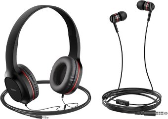 Наушники Hoco W24 (черный/красный)