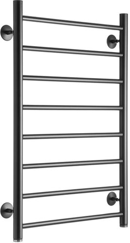 Полотенцесушитель Ростела Виктория нижнее подключение 1" 8 перекладин 80 см (черный)