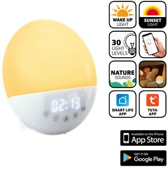 Световой будильник Lenco CRW-110WH