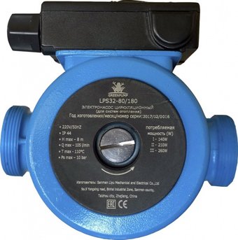 Циркуляционный насос Greenpump LPS 32-80/180
