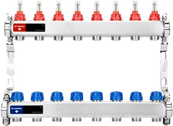 Запорная арматура Varmega Коллектор для теплого пола с расходомерами VM15108 ВР 1"