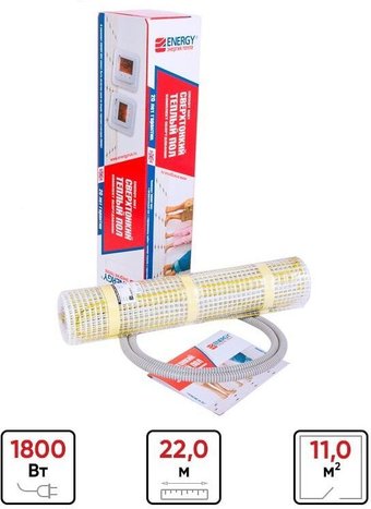 Нагревательный мат Energy ОО-УТ-00638 (1800 Вт, 11 м.кв.)