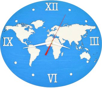 Настенные часы ИП Карташевич Карта мира B19A4