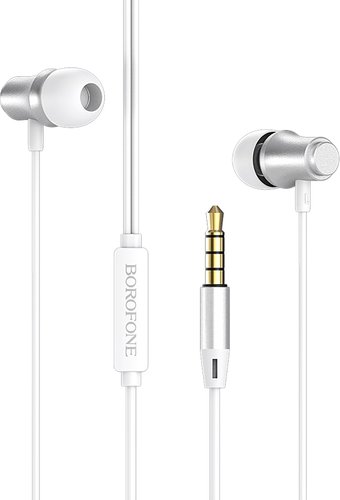 Наушники Borofone BM29 (серебристый/белый)