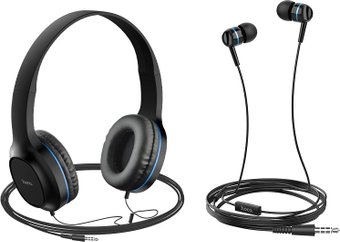 Наушники Hoco W24 (черный/синий)