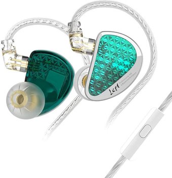 Наушники KZ Acoustics AS16 Pro (с микрофоном, циан)