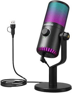 Проводной микрофон Maono DM30 RGB (черный)