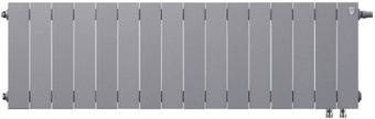 Биметаллический радиатор Royal Thermo PianoForte 300 Silver Satin (16 секций) нижнее подключение