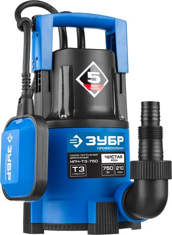 Дренажный насос Зубр НПЧ-Т3-750