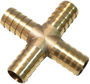 Фитинг FORSAGE Разветвитель X-образный елочка 18 мм F-E102-4/7