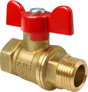 Фитинг Valfex Шаровый кран ВР/НР ручка-бабочка 3/4"