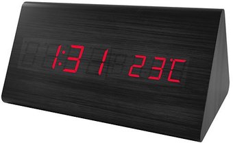 Настольные часы Perfeo Pyramid PF-S710T (черный/красный)