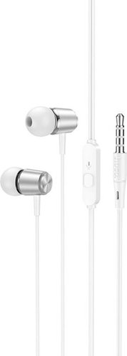 Наушники Hoco M108 (серебристый/белый)