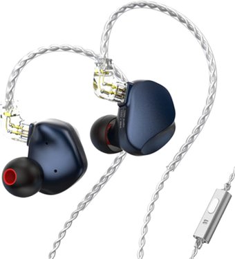 Наушники TRN VX Pro (темно-синий, с микрофоном)