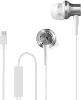 Наушники Xiaomi Mi ANC & Type-C In-Ear Earphones JZEJ01JY (серебристый/белый)