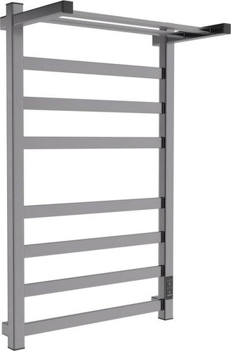 Полотенцесушитель Маргроид Ferrum Вид 81/10 СНШ профильный Quadro (перекладины 30x10, полка+3+4) 80/50 Графит, скрытого монтажа, таймер справа