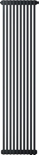 Стальной трубчатый радиатор Zehnder Charleston 2180, 1/2", 6 секций, нижнее подключение (черный матовый)