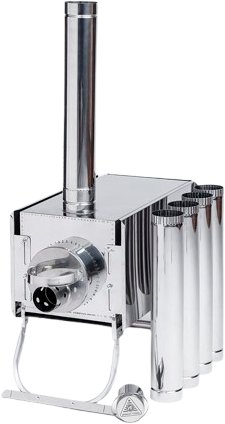 Свободностоящая печь-камин Инвент Экономка большая (с экранами)