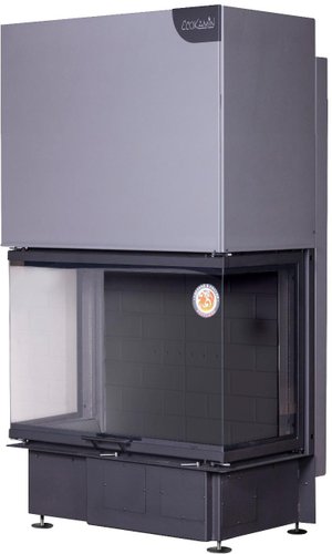 Встраиваемая печь-камин ЭкоКамин Дельта 800 B (черный шамот)