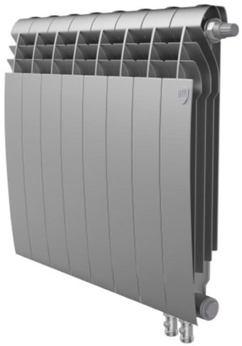 Биметаллический радиатор Royal Thermo BiLiner 500 Silver Satin VR (8 секций)
