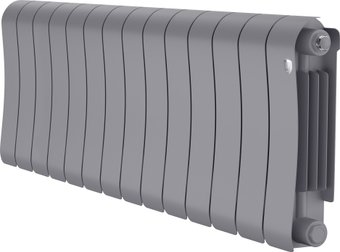 Биметаллический радиатор Royal Thermo Infinity 300 Silver Satin - 14 секций