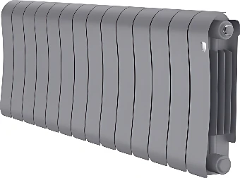 Биметаллический радиатор Royal Thermo Infinity 300 Silver Satin - 14 секций