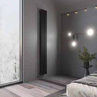 Дизайн-радиатор Faberg Extra 2 (10 секций, черный матовый RAL-9005)