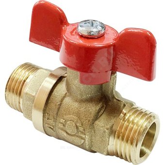 Фитинг Valfex Шаровый кран НР/НР ручка-бабочка 1/2"