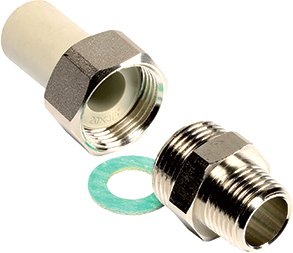 Фитинг Wavin Ekoplastik Штуцер ПП с наруж. резьб. 32х1'' [SSE03232XX]