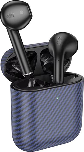 Наушники Hoco EW41 Plus (черный, с темно-синим кейсом)