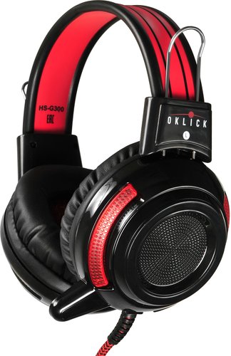 Наушники Оклик HS-G300 Armageddon (черный/красный)