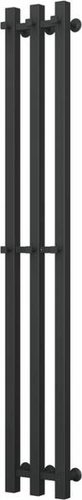 Полотенцесушитель Маргроид Inaro профильный 100*6*12 Черный матовый (6 крючков) (частичная комплектация)