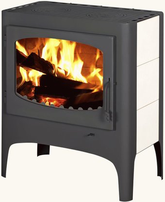 Свободностоящая печь-камин ЭкоКамин Бавария ЭКО PK168M с плитой две конфорки